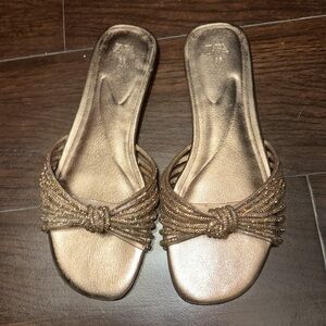 Zara bronzed sandals